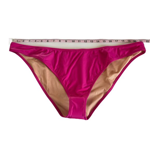 J.Crew Fuchsia Pink Stretch Bikini Hipster Bottoms Women’s Swimwear Size 3X - Picture 2 of 7